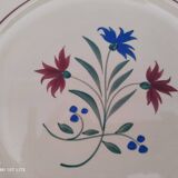 Round dish 30s earthenware K&G Lunéville model Denise