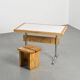Metal and pine table, La Plagne circa 1960