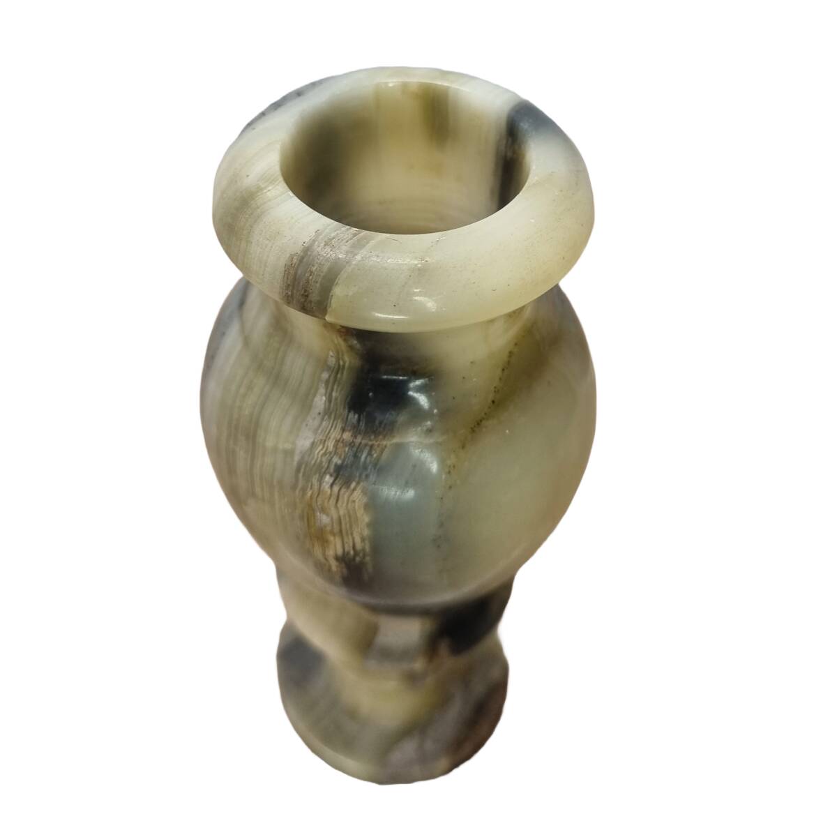 Vintage Onyx Marble Vase, 1970s