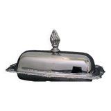 Vintage stainless steel butter dish