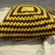 Vintage wool cushion crochet year 60
