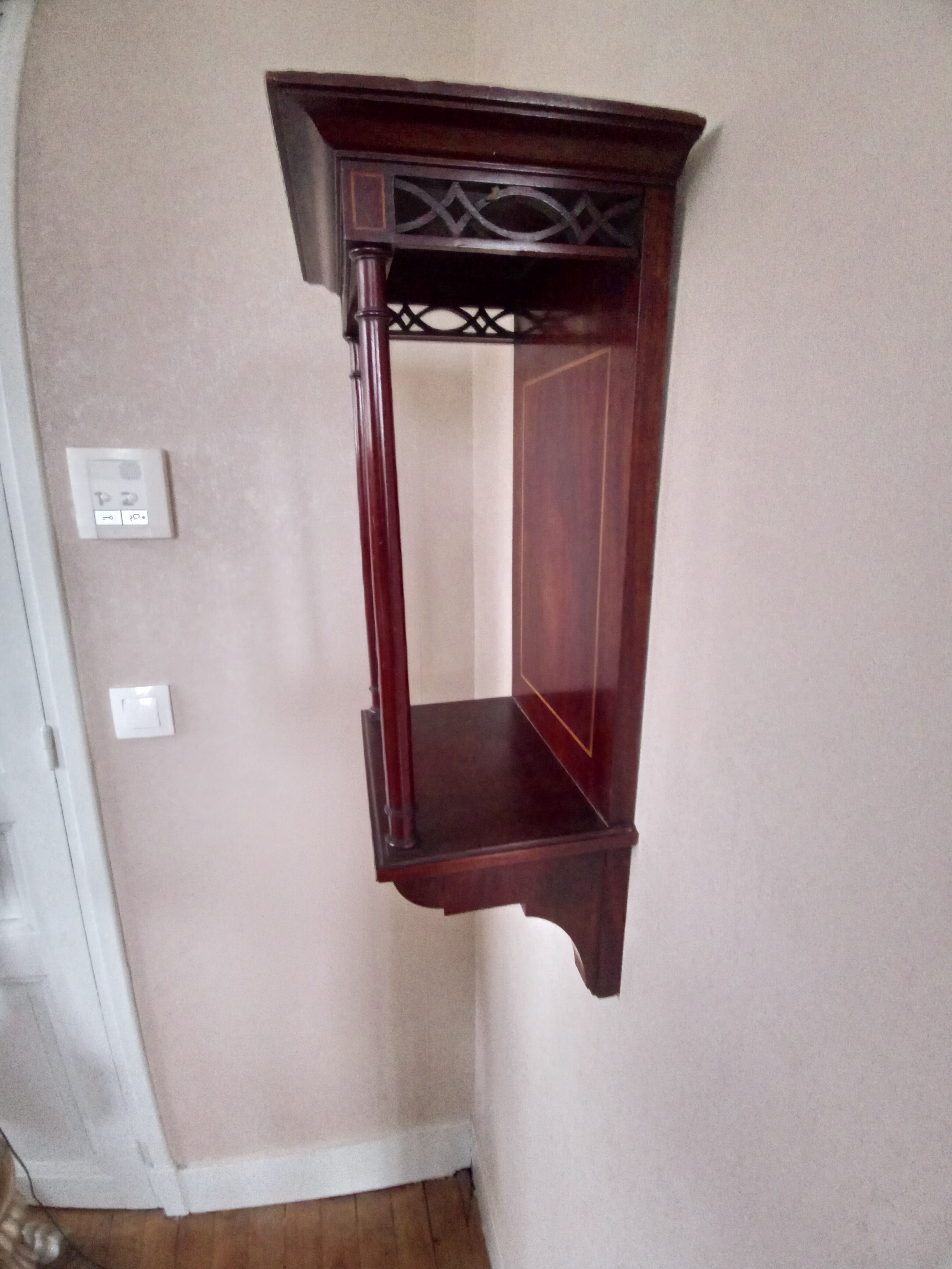 Mahogany wall shelf