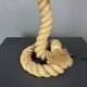 Mid-Century Brutalist Rope Table Lamp in the style of Audoux & Minet