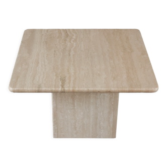Travertine side table