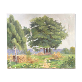 Old green trees table