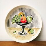 3 vintage hand-painted plates