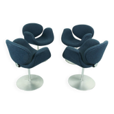 Set of 4 Swivel Little Tulip Dining Chairs by Pierre Paulin for Artifort, 1