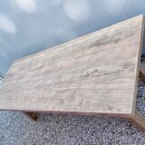 Farmhouse table walnut stripped 200 cm