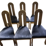 6 vintage brutality chairs