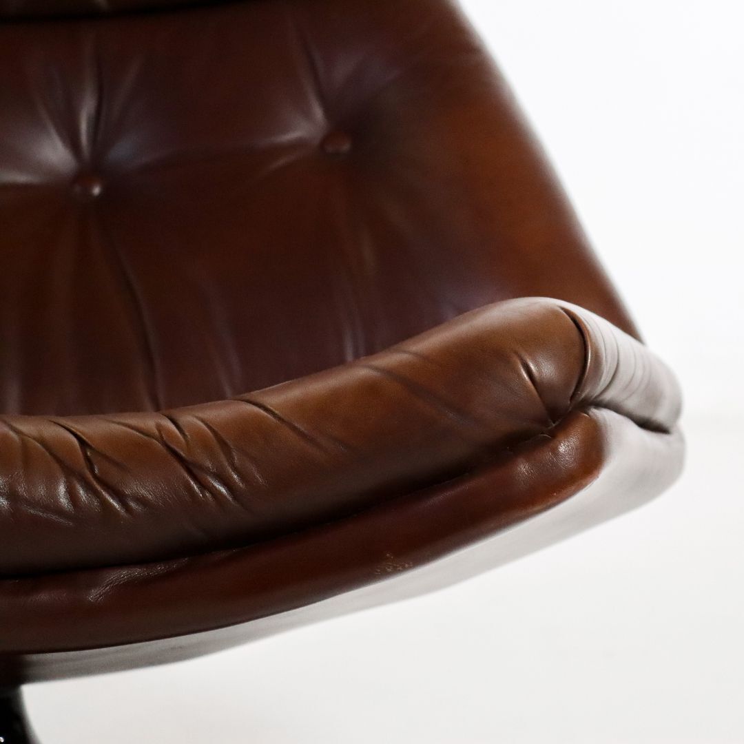 Leather F511 Lounge Chair by Geoffrey Harcourt for Artifort 1960s