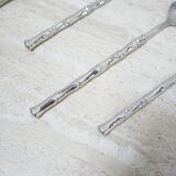 Série de 4 cuillères à moka vintage en métal argenté