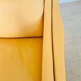 VINTAGE DANISH RETRO SKIPPER 2 PERSON SOFA IN BUTTERMILK LEATHER