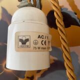 Art Nouveau 1-light basin pendant light signed by Vianne in glass paste