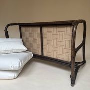 Two-seater rattan bench