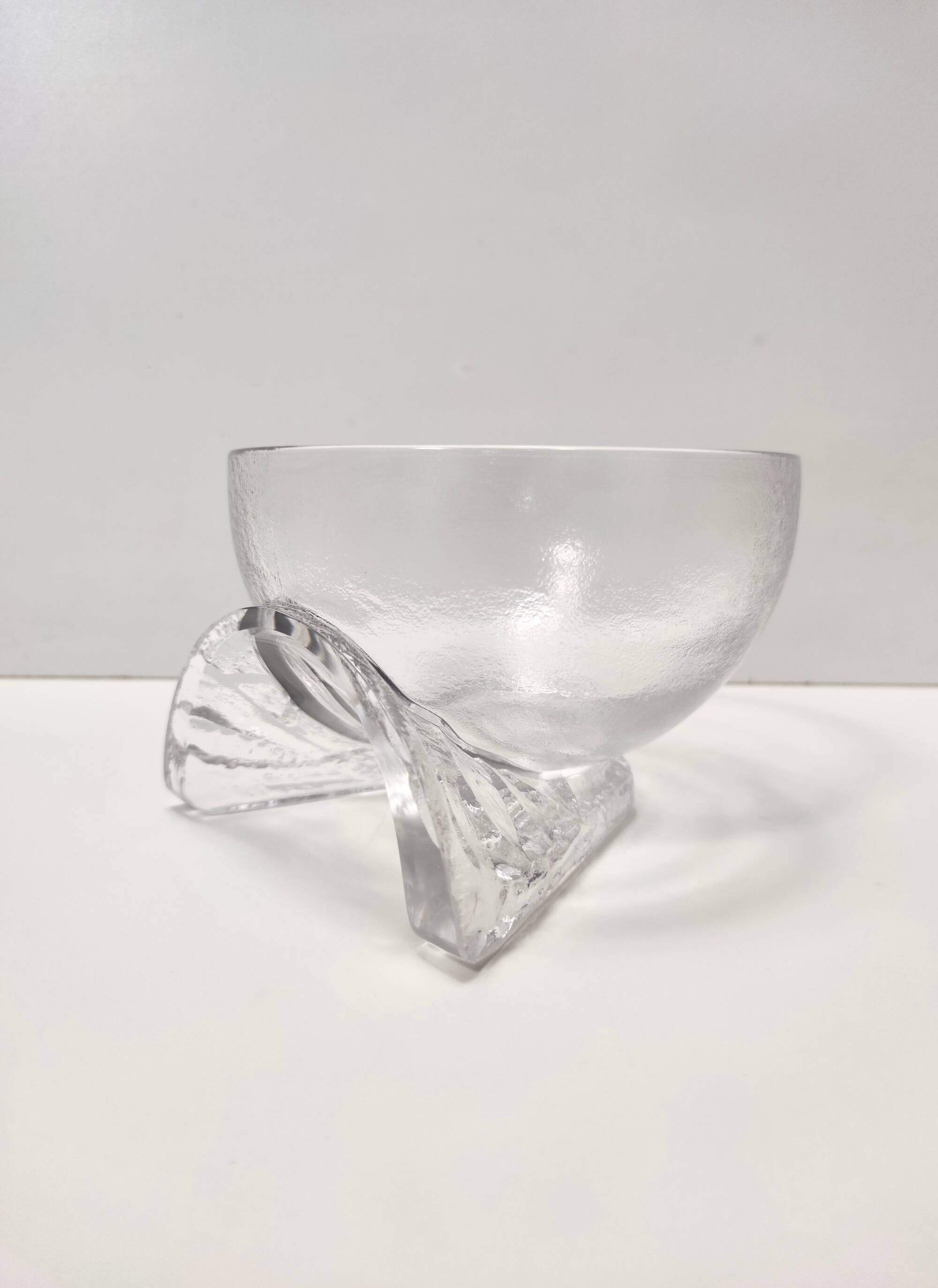 Set of Seven Crystal Serving Bowls by Taddei Sestini for Kristall Krisla