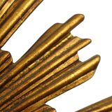 Large Sun Mirror Gold Leaf Gilded Sunburst Mirror 54cm