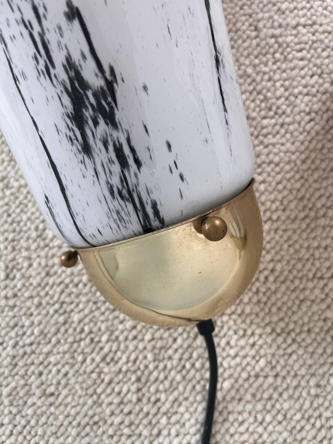 Glass pendant lights by Peill & Putzler, Petunia model 1970