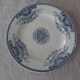 Flat plate Terre De Fer L G Sarreguemines ? blue décor