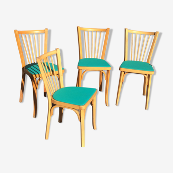 Série de 4 chaises de bistrot Baumann années 50/60