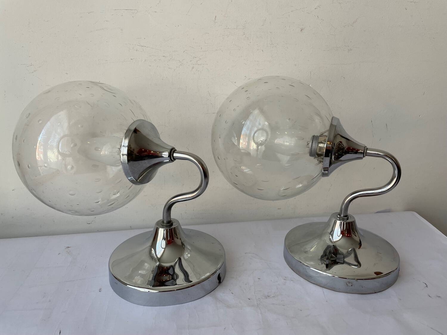 Pair of 60s/70s wall lights