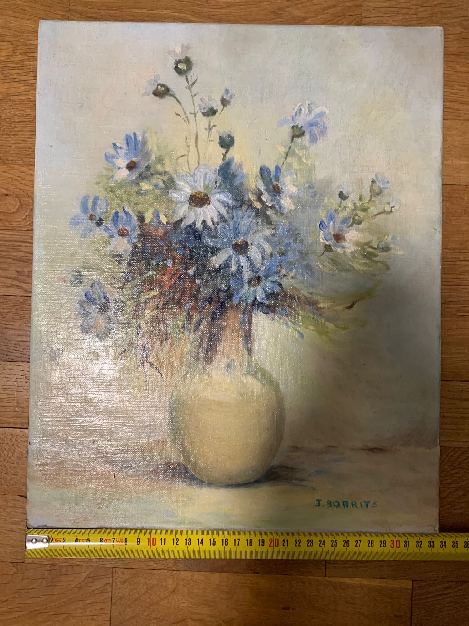 Oil on canvas bouquet of flowers