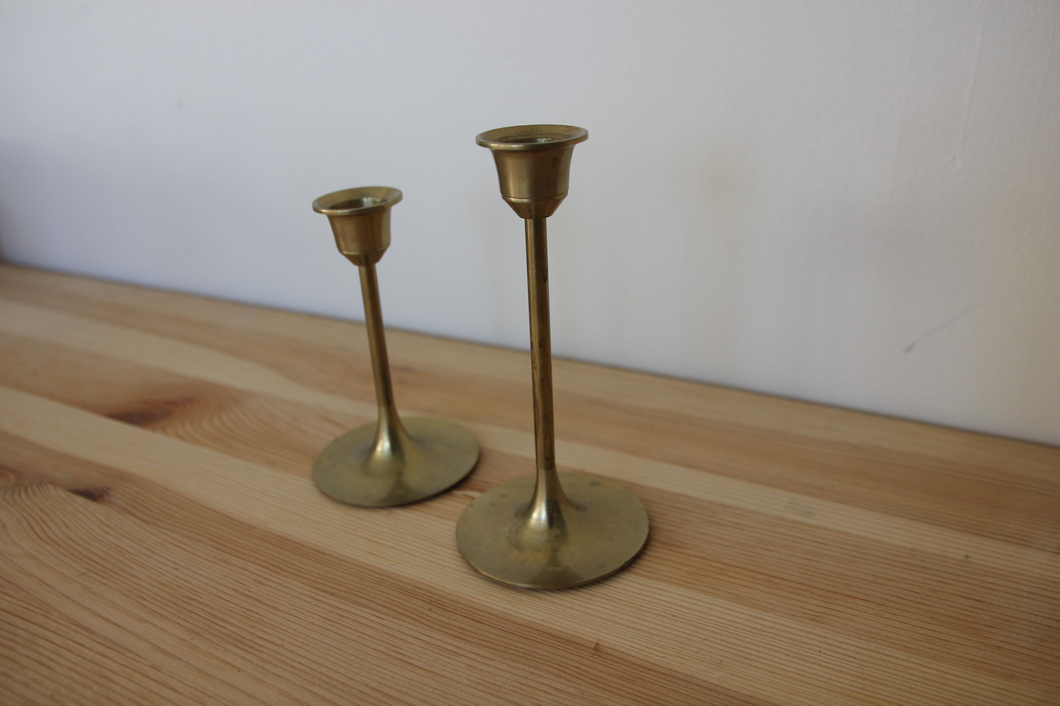 Brass candle holders