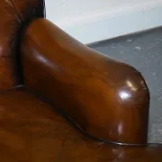 Set of Hand-Dyed Leather Cigar Chairs