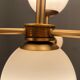 Opaline Glass Sputnik Chandelier with 7 Lights