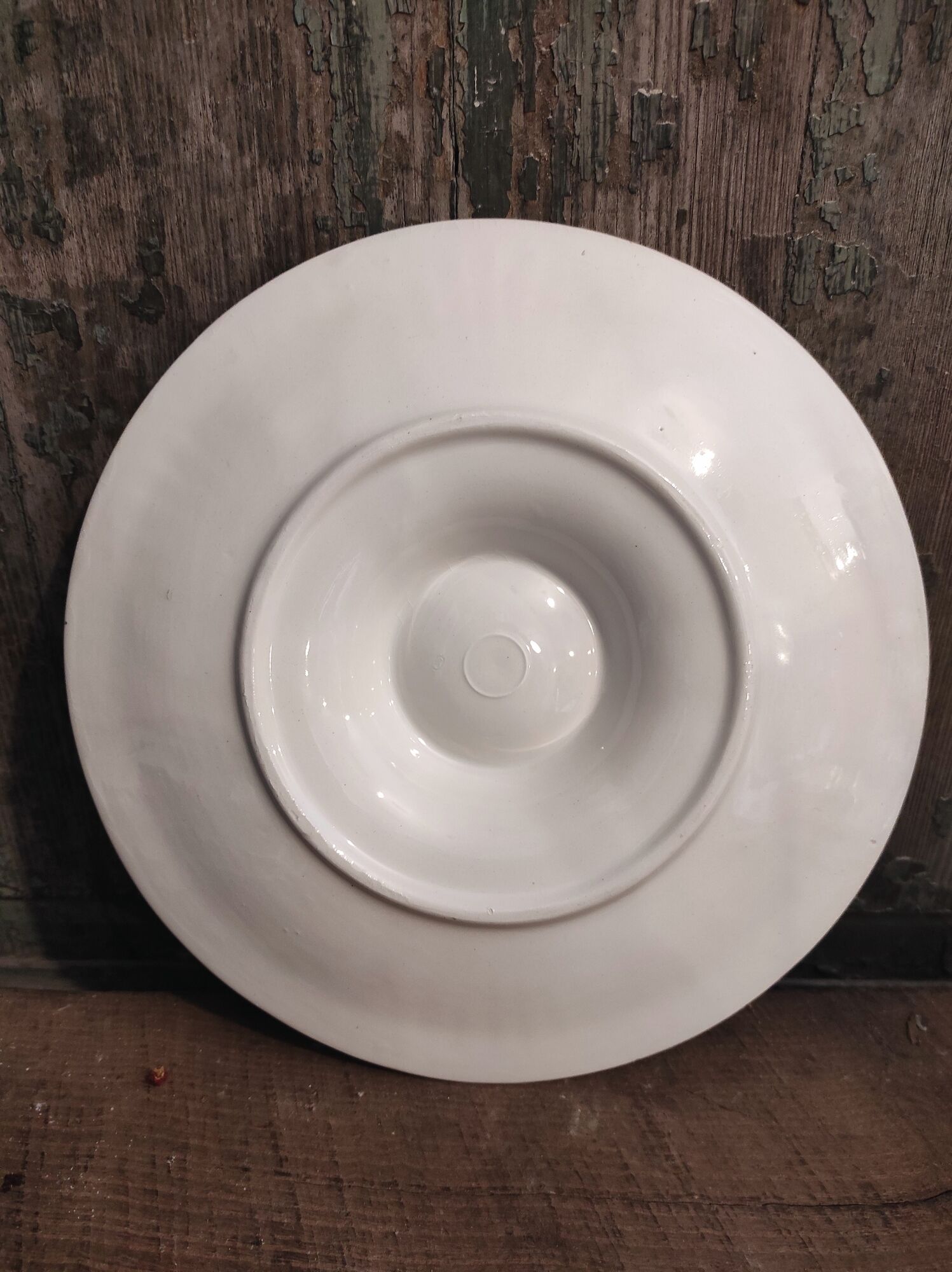 Vintage French Oyster Plate in Majolica