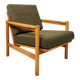 Scandinavian armchair green olive mid century modern design 1960