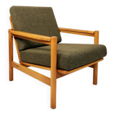 Scandinavian armchair green olive mid century modern design 1960