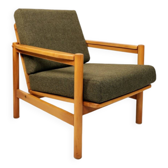 Scandinavian armchair green olive mid century modern design 1960