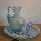 Blue glass top