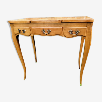 Louis XV style dressing table in veneer wood and marquetry