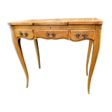 Louis XV style dressing table in veneer wood and marquetry