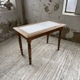 Walnut and marble bistro table 1890