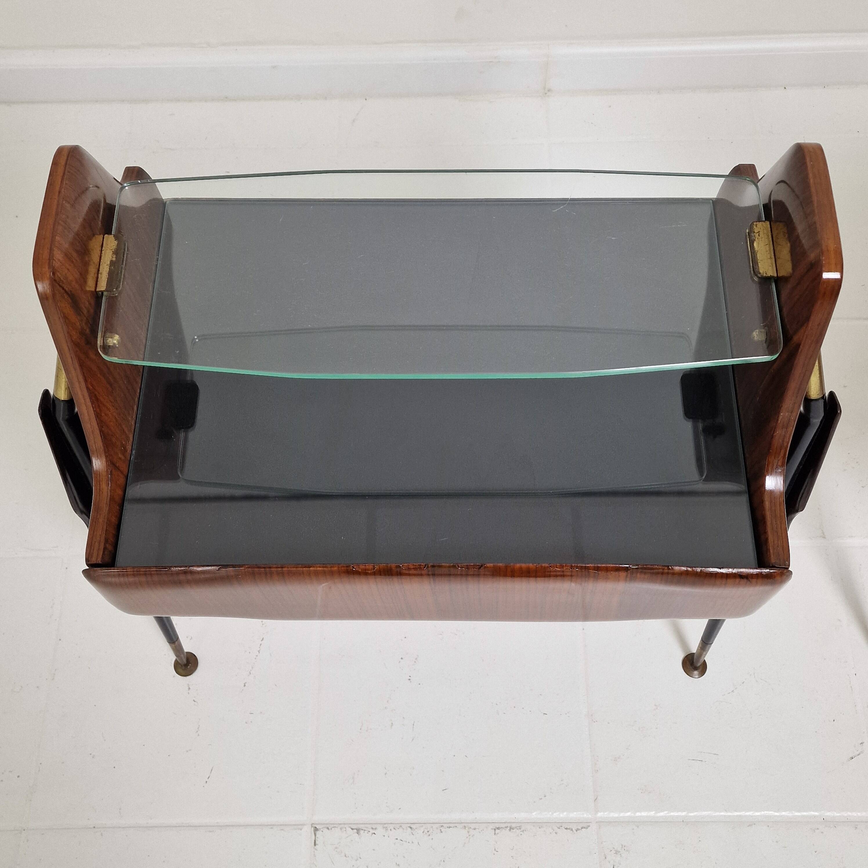 Ico Parisi Style Bedside Tables or Nightstands, Italy 1950's