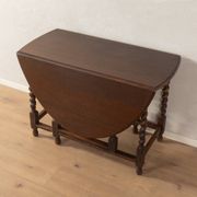 Table à rabats antique des années 1920, en chêne massif