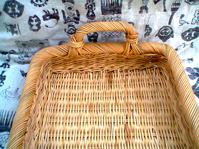 Vintage rattan tray