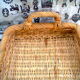 Vintage rattan tray