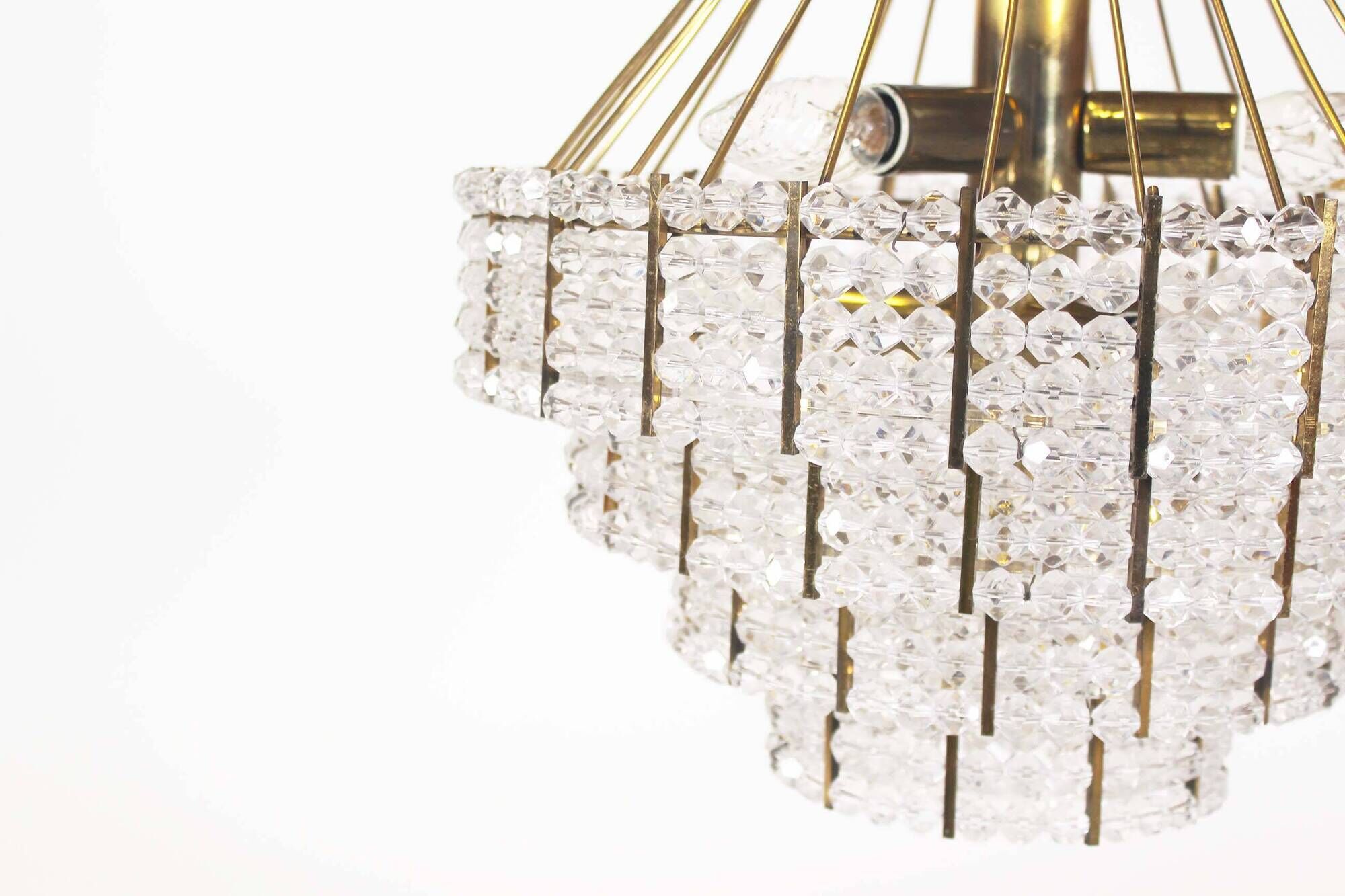 Large Vintage chandelier by Emil Stejnar for Rupert Nikoll - Austria 1960's
