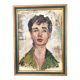 Tableau - portrait de jeune femme aux yeux bleus