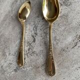 Box of 12 silver-gilt teaspoons from the Ercuis brand