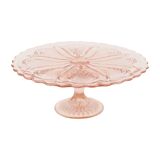 Art Deco Pink Cake Bowl Pastry Bowl Depression Glass 28cm
