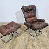 Armchair with footstool, Westnofa, "Wing Chair and foot stool", designed by