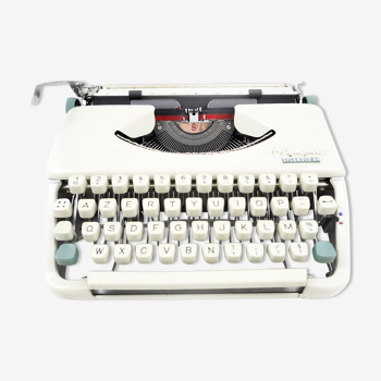 Machine à écrire Olympia Splendid 66 beige vintage révisée avec ruban neuf