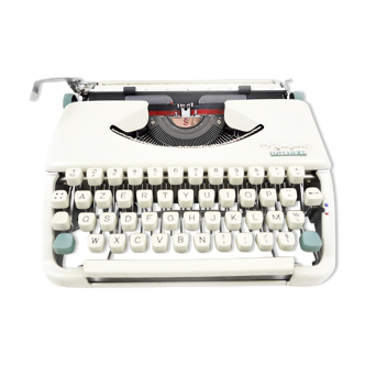 Machine à écrire Olympia Splendid 66 beige vintage révisée avec ruban neuf