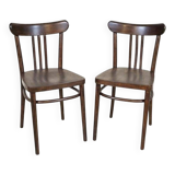Set of Vintage Brown Beech Chairs, 1950s