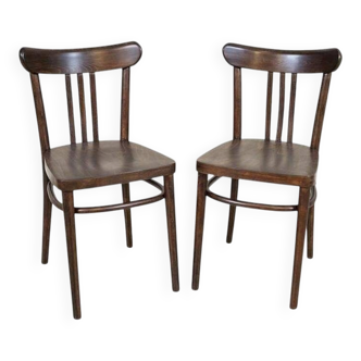 Set of Vintage Brown Beech Chairs, 1950s