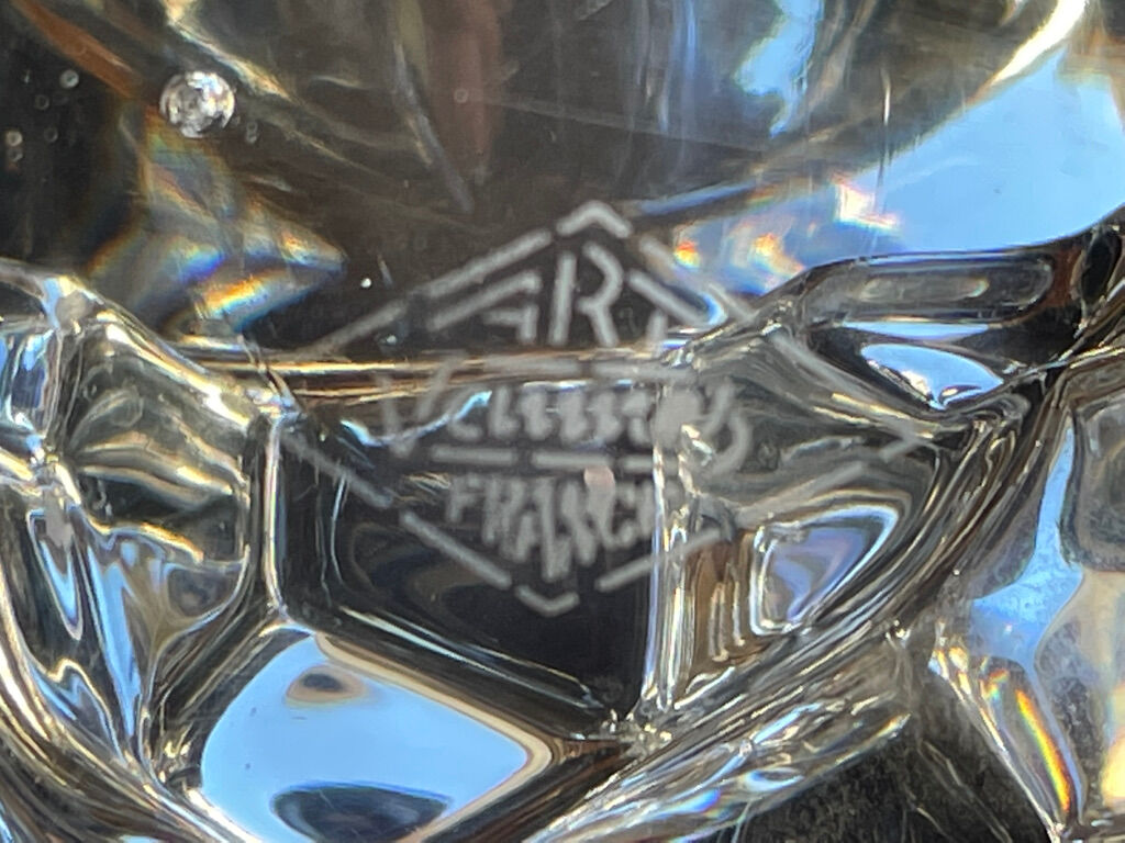 Cristallerie de Vannes le Châtel - Pair of torch candle holders - Cristal signé